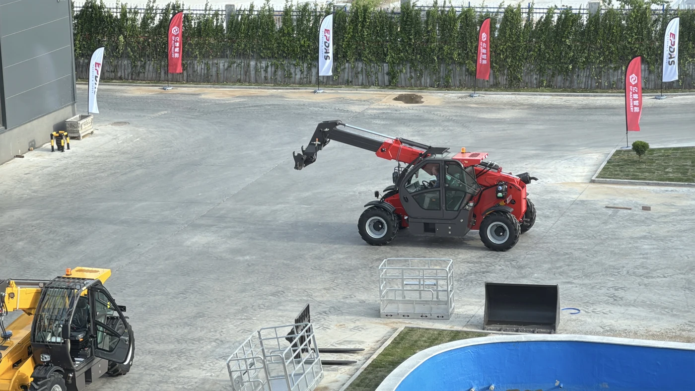 Equipment and an industrial courtyard photographed at an EPDAS facility