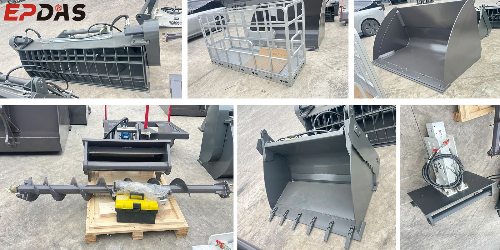 Attachment examples in the supplied T5018 photograph collage